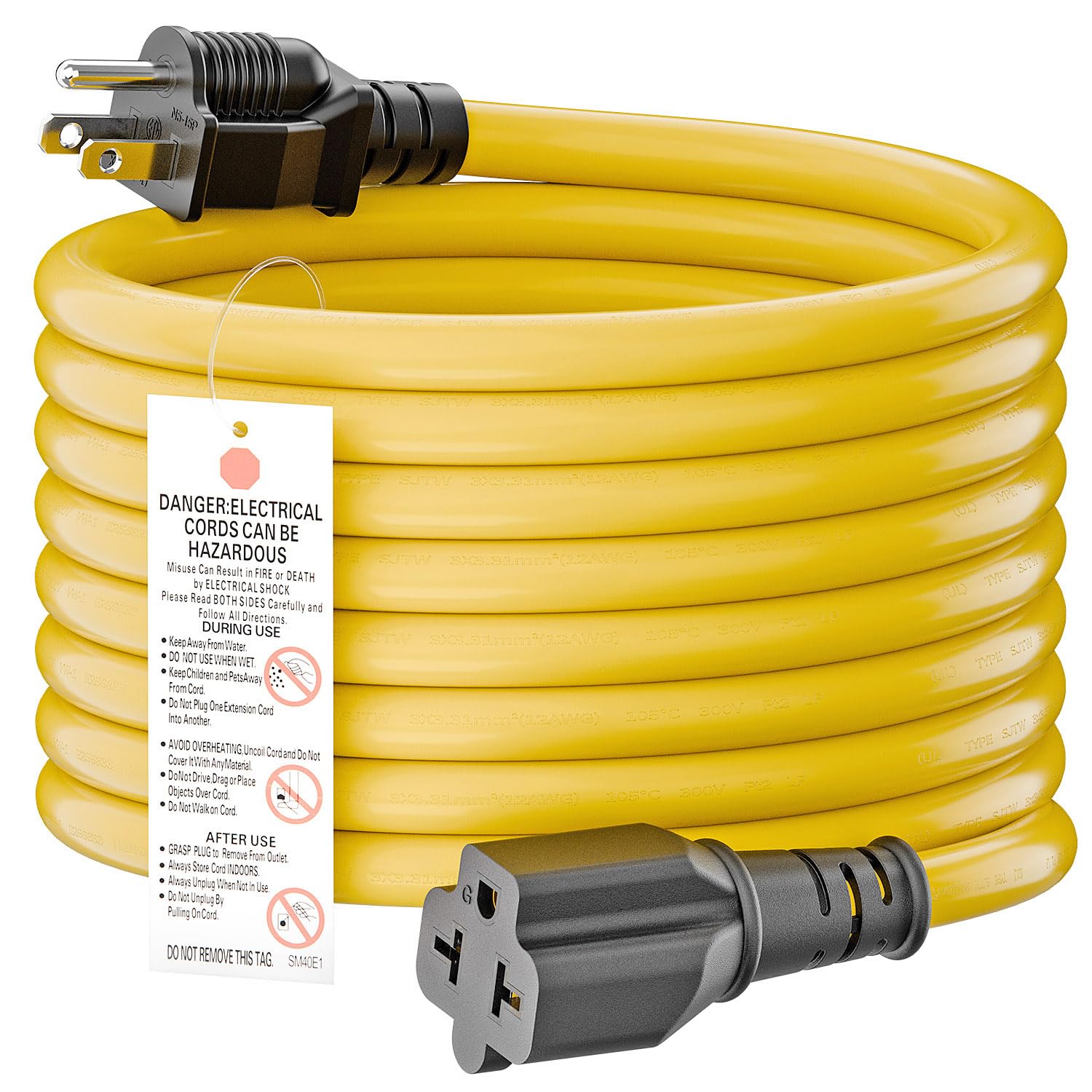10-Feet] NEMA 5-15P to 5-15R/ 5-20R/ 6-15R/ 6-20R AC Adapter,